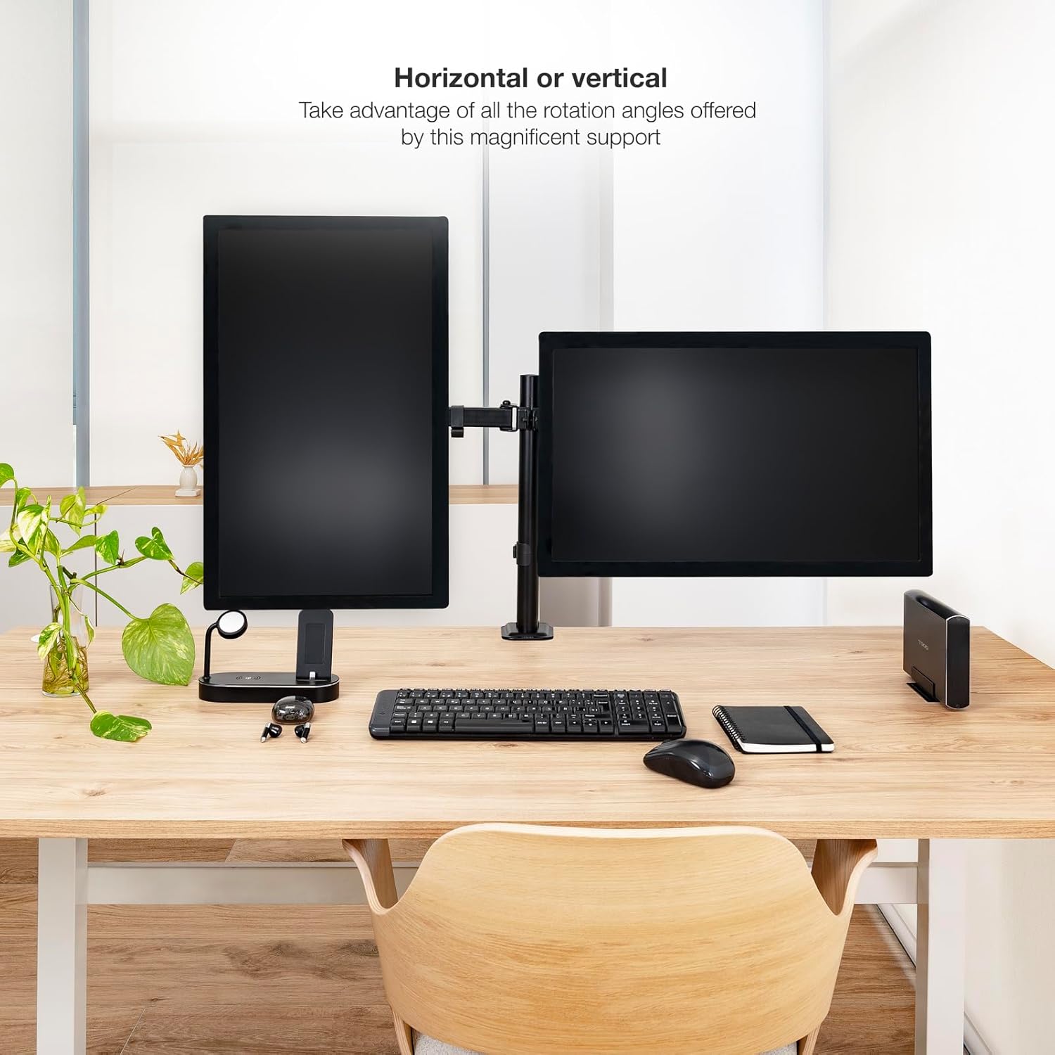 Suporte de Mesa para 2 Monitores TooQ DB1802TN-B/ Giratório/ Inclinável/ até 8kg - Imagem 5