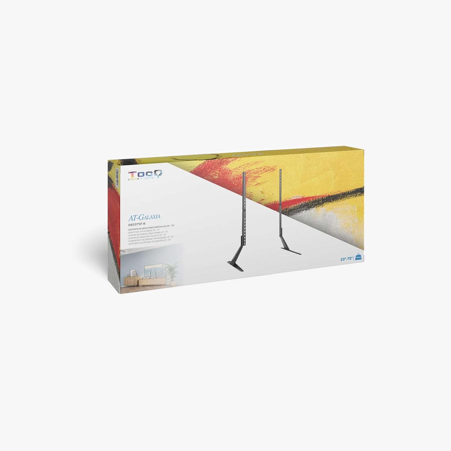 Suporte de Mesa Tooq DB2375F-B para TV e Portátil de 23-75" - Imagem 9