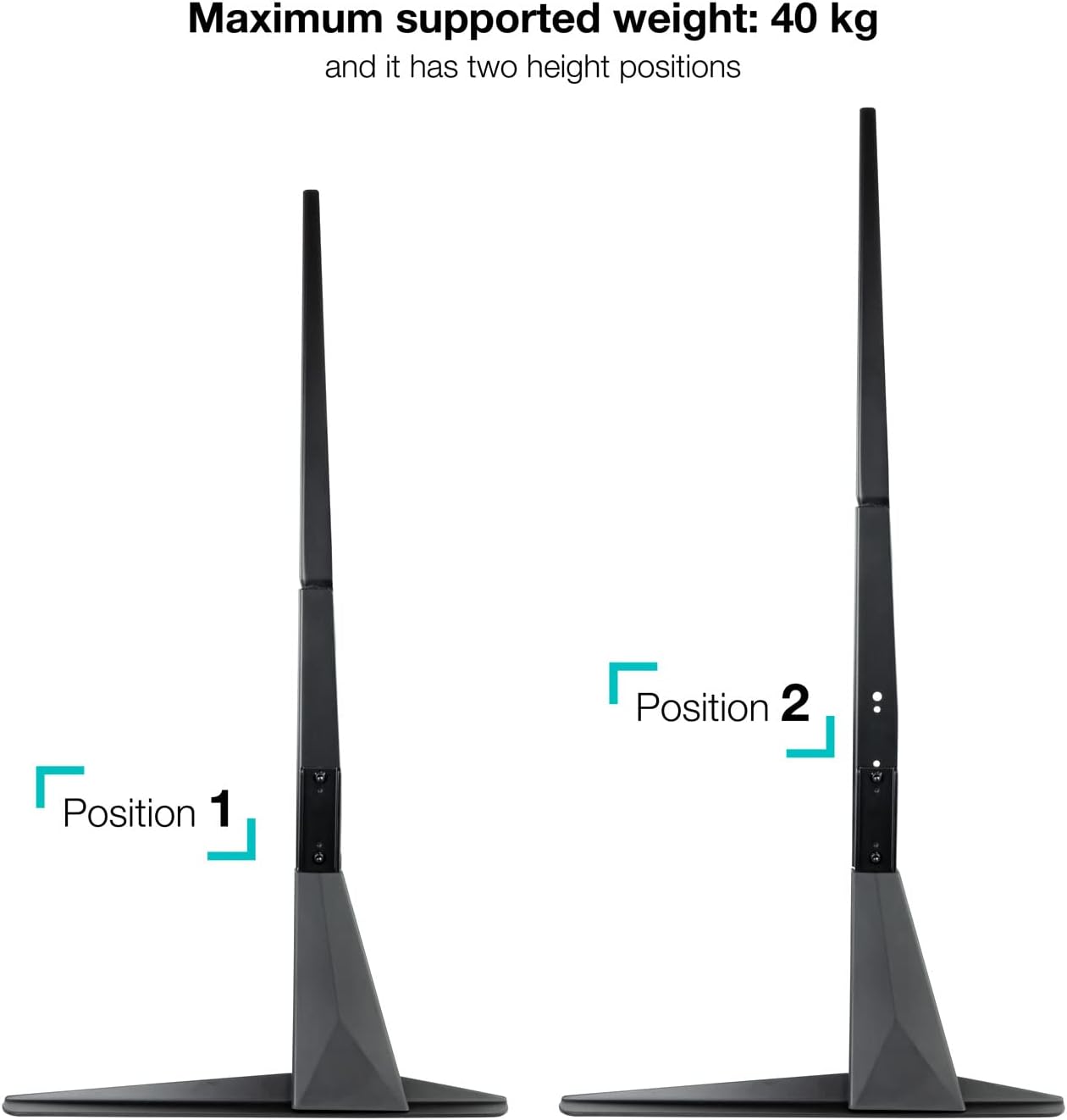 Suporte de Mesa Tooq DB2375F-B para TV e Portátil de 23-75" - Imagem 4