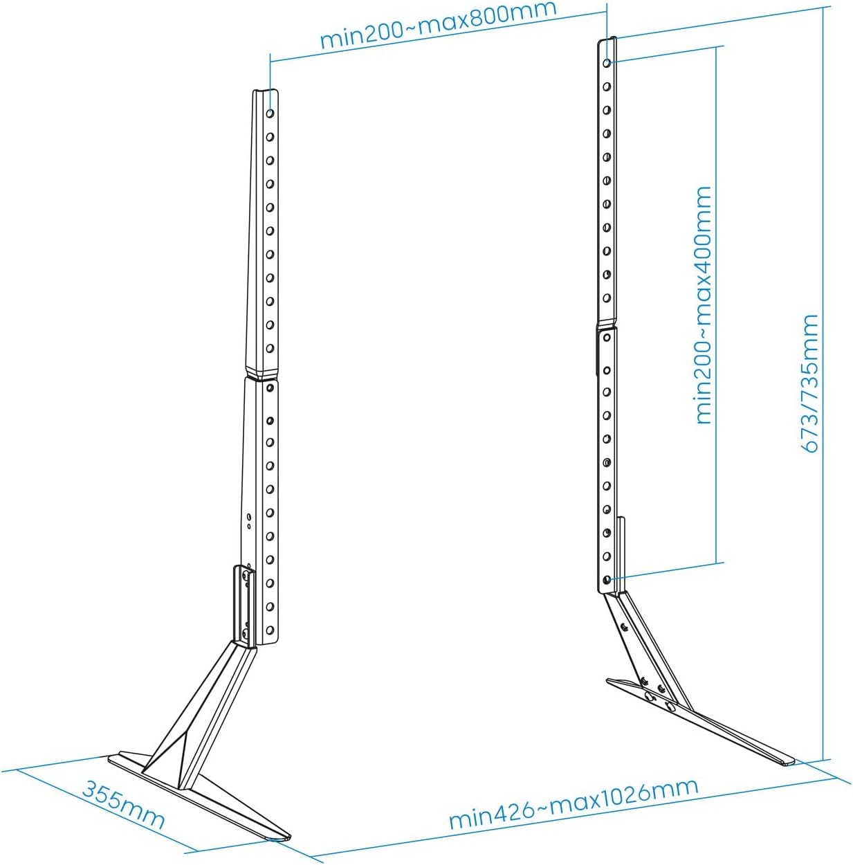Suporte de Mesa Tooq DB2375F-B para TV e Portátil de 23-75" - Imagem 7