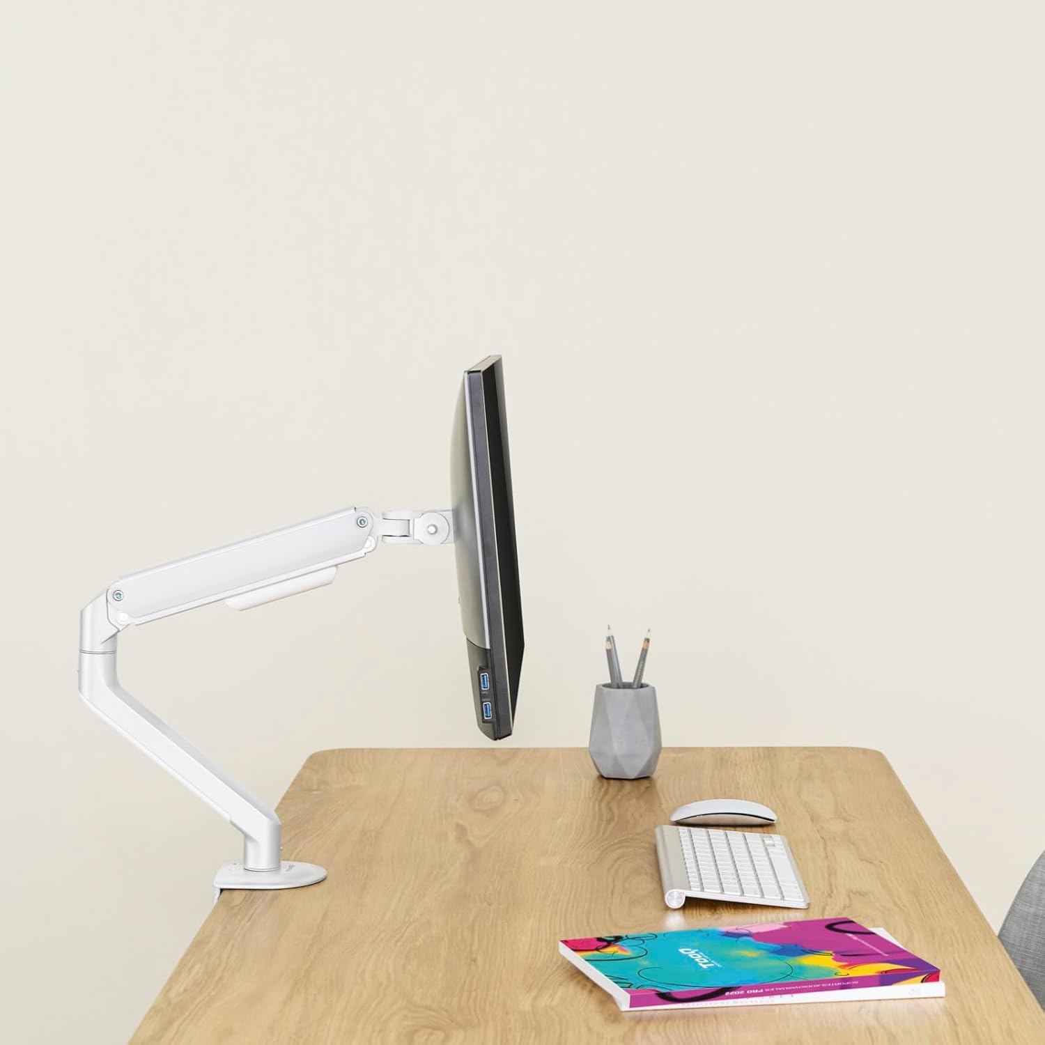 Suporte de Mesa para Monitor TooQ DB4032TNR-W/ Giratório/ Inclinável/ até 9kg - Imagem 7