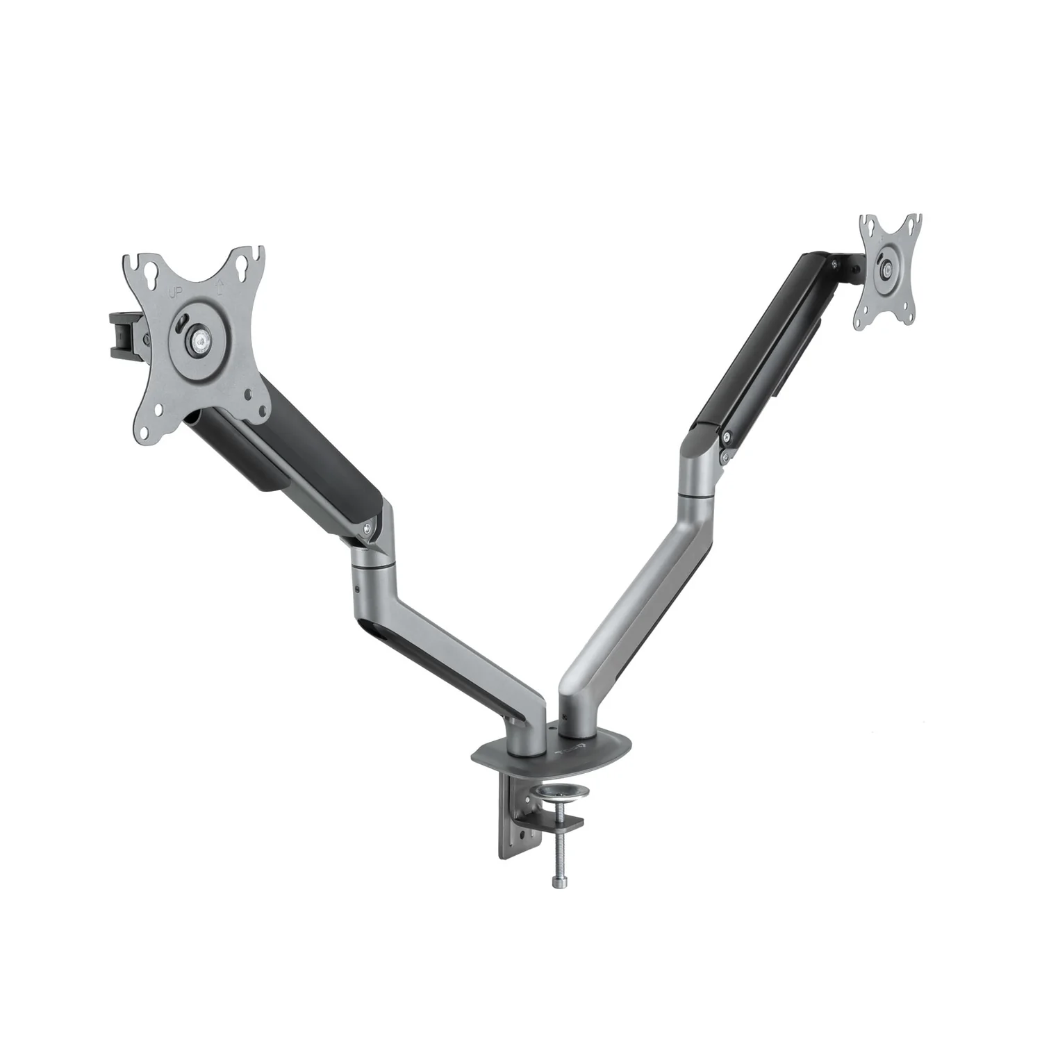 Suporte de Mesa TooQ DB4132TNR-G para 2 Monitores 17"-32" VESA até 9kg/Braço Cinzento e Preto