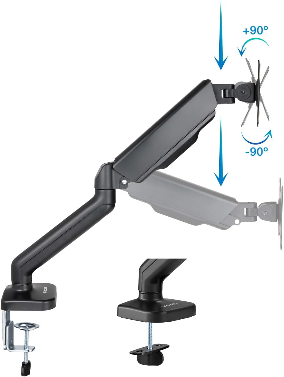 Suporte de Mesa para Monitor TooQ DB5032TNR-B/ Rotativo/ Inclinável/ até 9kg - Imagem 2
