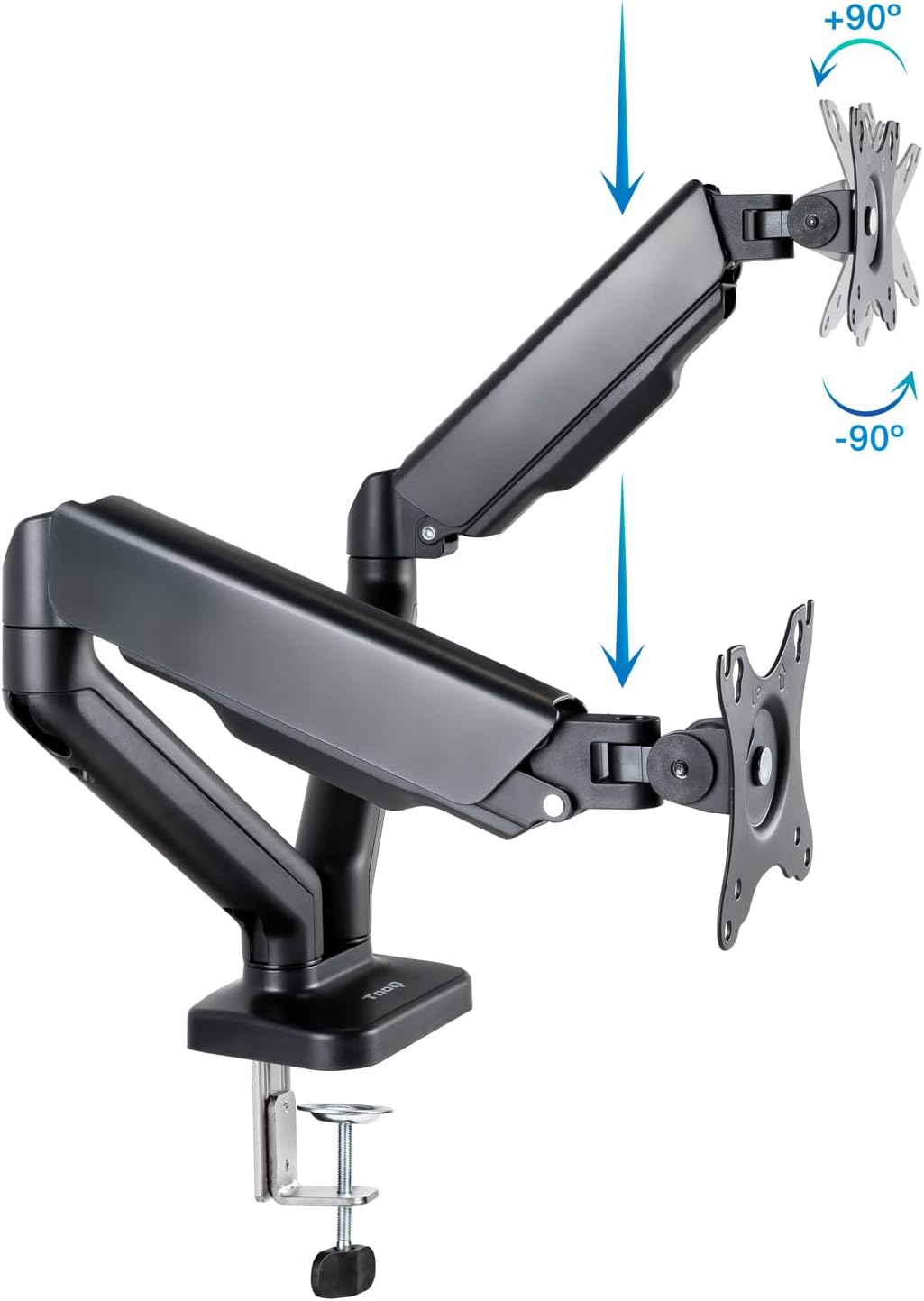 Suporte de Mesa para 2 Monitores TooQ DB5132TNR-B/ Giratório/ Inclinável/ até 9kg - Imagem 2