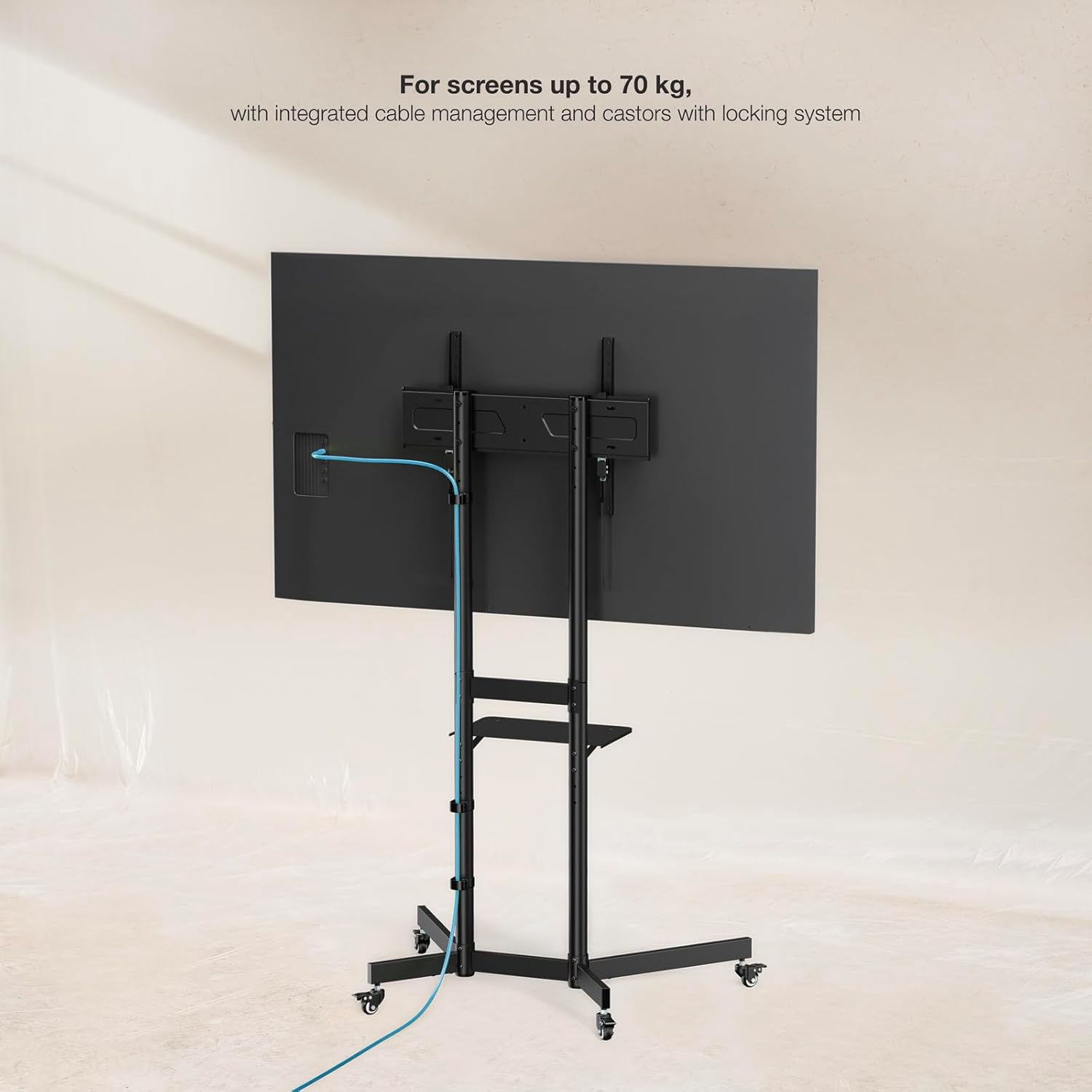 Suporte de Chão Inclinável com Rodas TooQ KEFRÉN FS1150M-B para TV de 37-70"/ até 70kg - Imagem 5