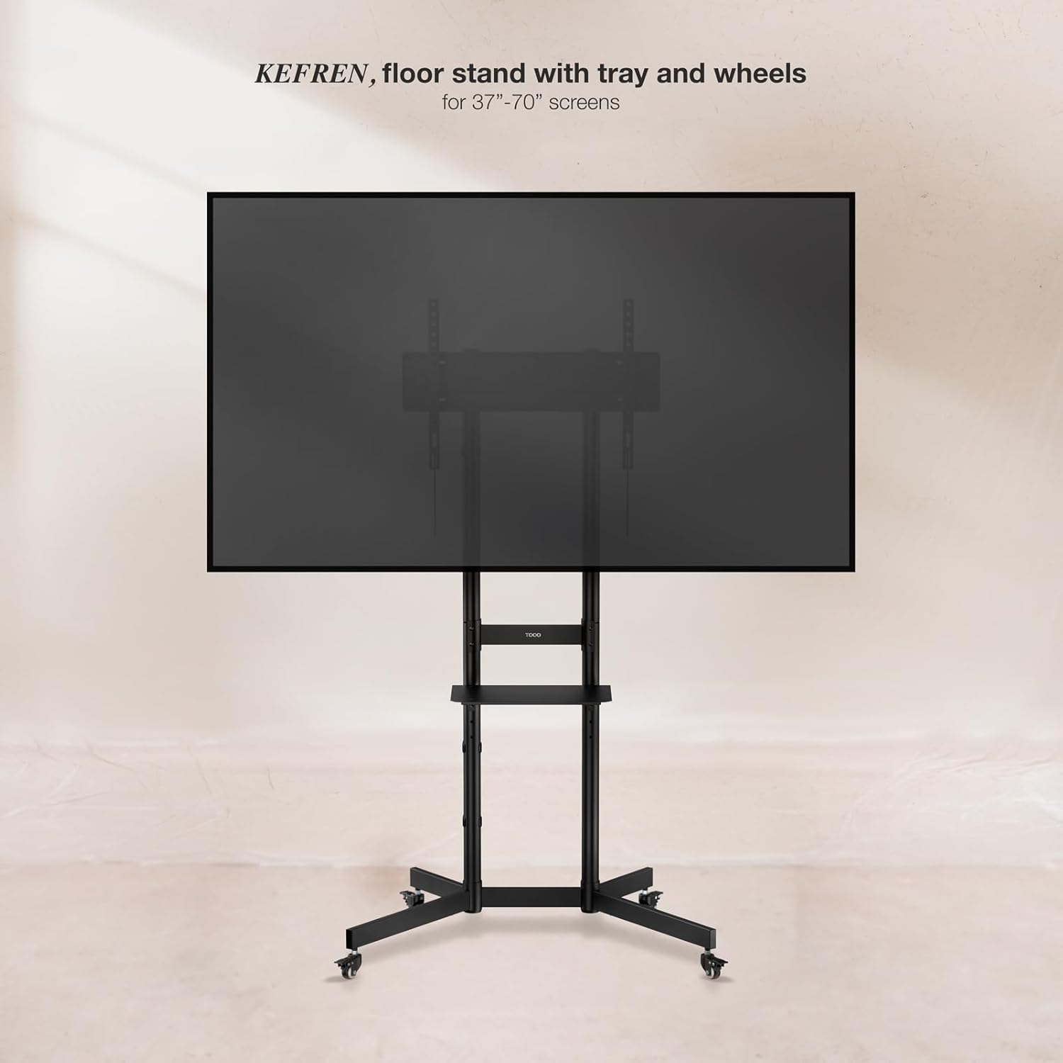 Suporte de Chão Inclinável com Rodas TooQ KEFRÉN FS1150M-B para TV de 37-70"/ até 70kg - Imagem 2