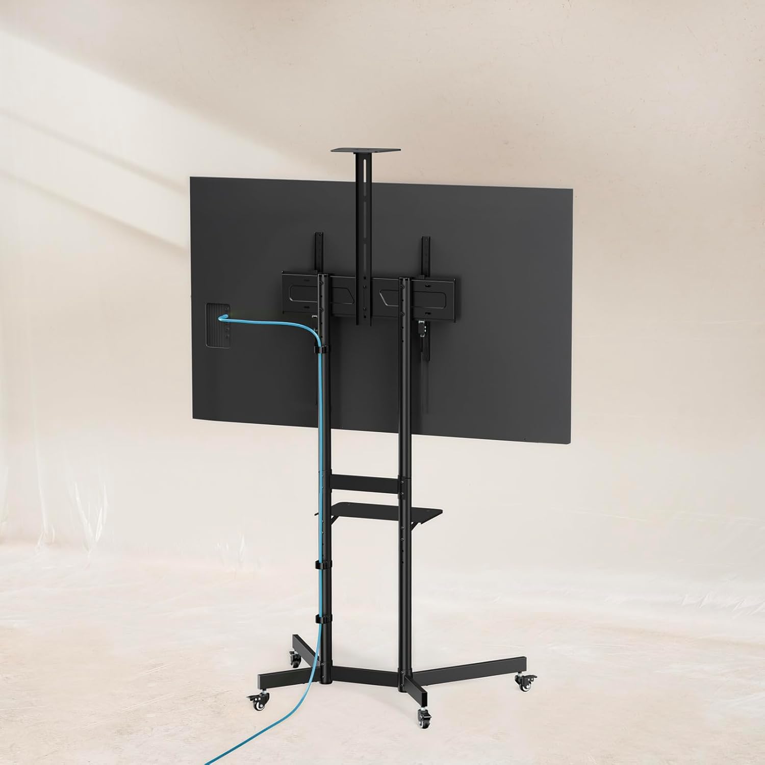 Suporte de Chão Inclinável com Rodas TooQ NEFERTITI FS1151M-B para TV de 37-70"/ até 70kg - Imagem 5