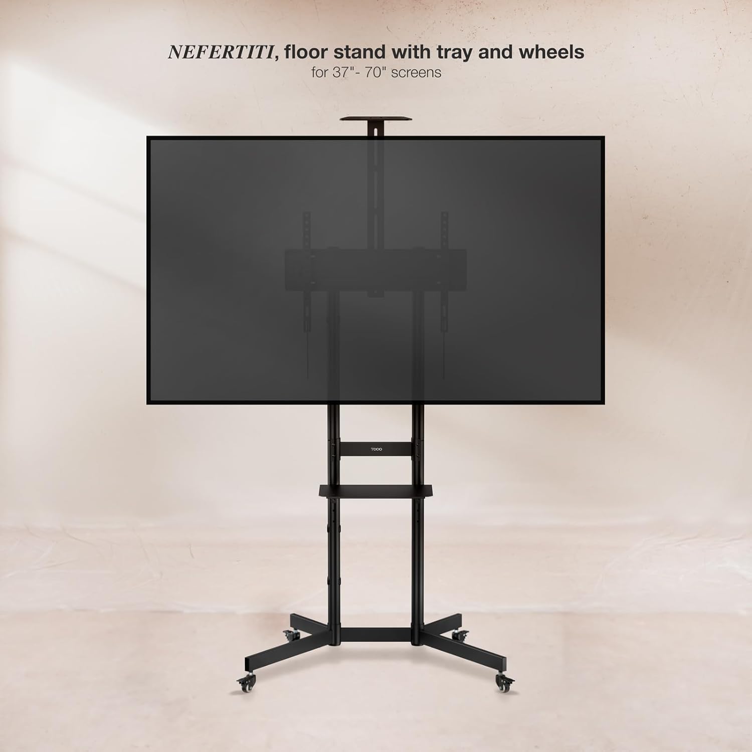 Suporte de Chão Inclinável com Rodas TooQ NEFERTITI FS1151M-B para TV de 37-70"/ até 70kg - Imagem 2