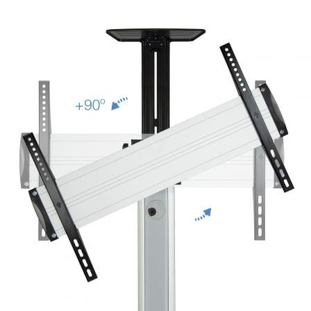 Suporte de Chão Inclinável/ Ajustável com Rodas TooQ FS1870M-B para TV de 37-70"/ até 50kg - Imagem 4