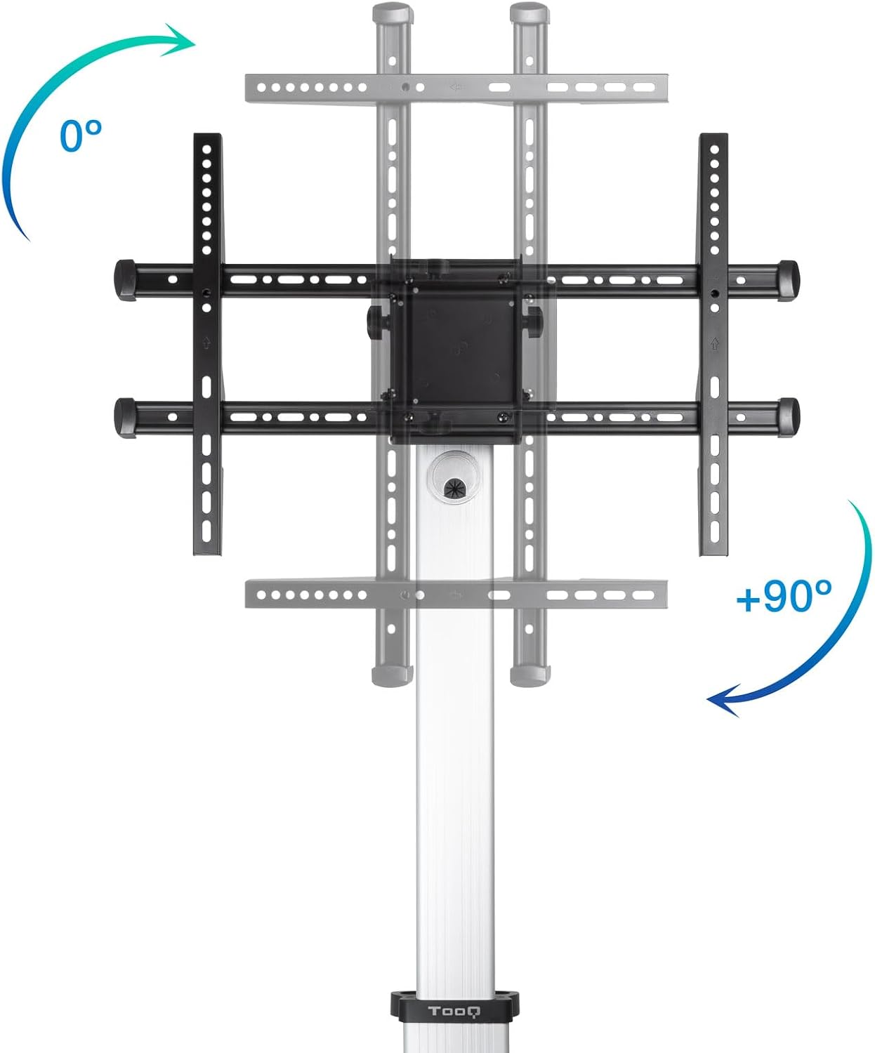 Suporte de Chão Inclinável/ Ajustável com Rodas TooQ FS1886M-B para TV de 37-86"/ até 50kg - Imagem 3
