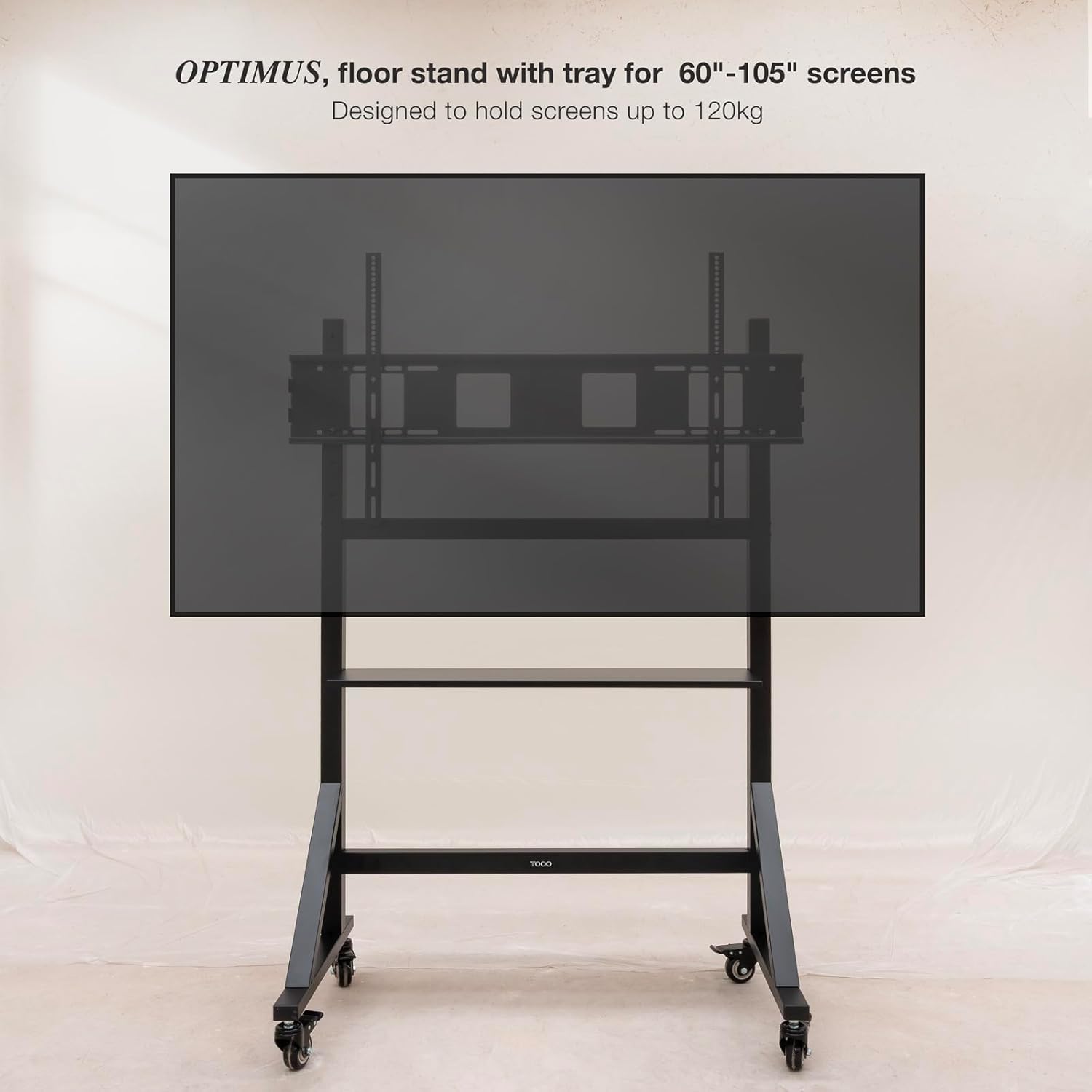 Suporte de Chão Ajustável com Rodas TooQ FS20105M-B para TV de 60-105"/ até 120kg - Imagem 2