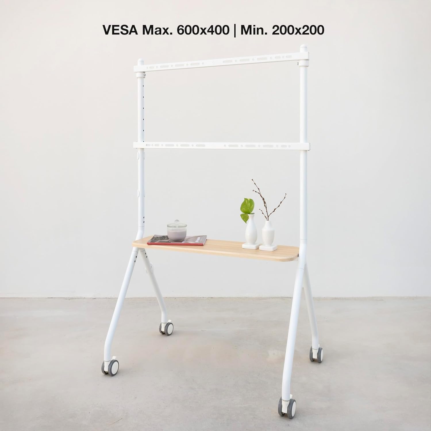 Suporte de Chão com Rodas TooQ iLOVE FS20207M-W para TV de 49-80"/ até 50kg - Imagem 4