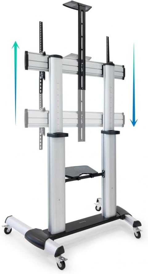 Suporte de Chão Inclinável/ Ajustável com Rodas TooQ FS20300M-B para TV de 60-100"/ até 100kg - Imagem 3