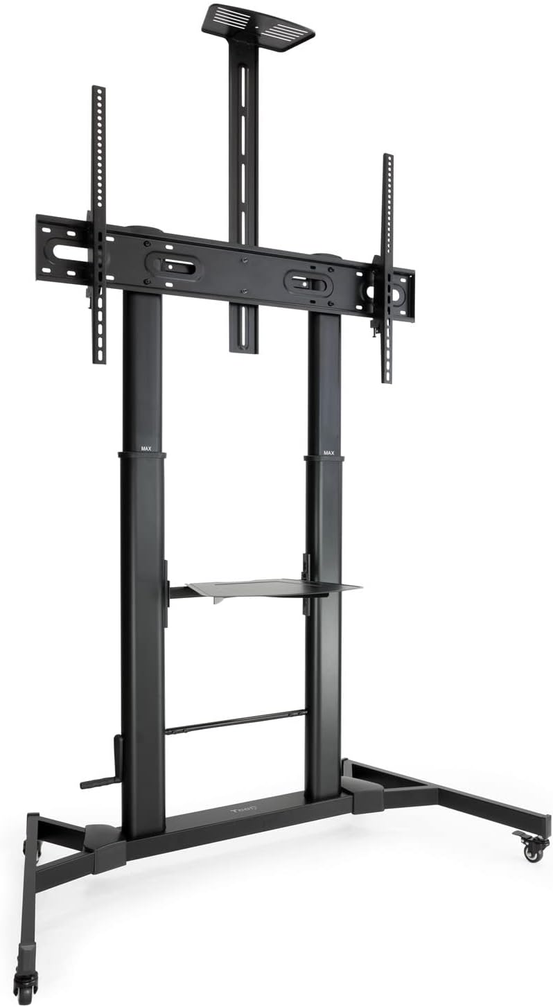 Suporte de Chão Inclinável/ Ajustável com Rodas Tooq FS20400HM-B para TV de 60-100"/ até 100kg
