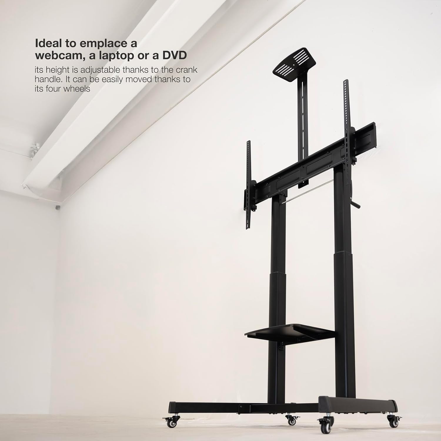 Suporte de Chão Inclinável com Rodas TooQ FS20406HM-B para TV de 60-100"/ até 120kg - Imagem 7