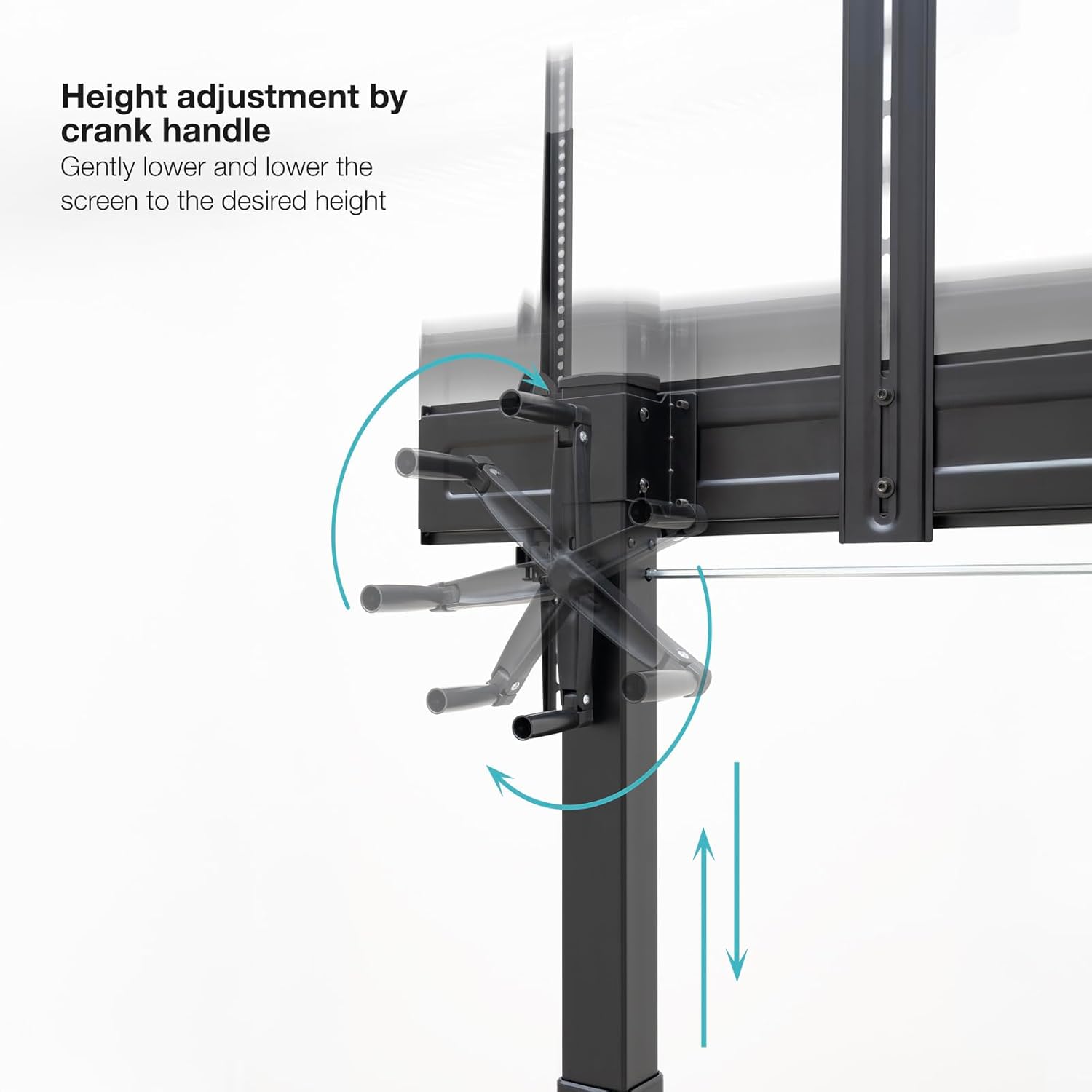 Suporte de Chão Inclinável com Rodas TooQ FS20406HM-B para TV de 60-100"/ até 120kg - Imagem 4
