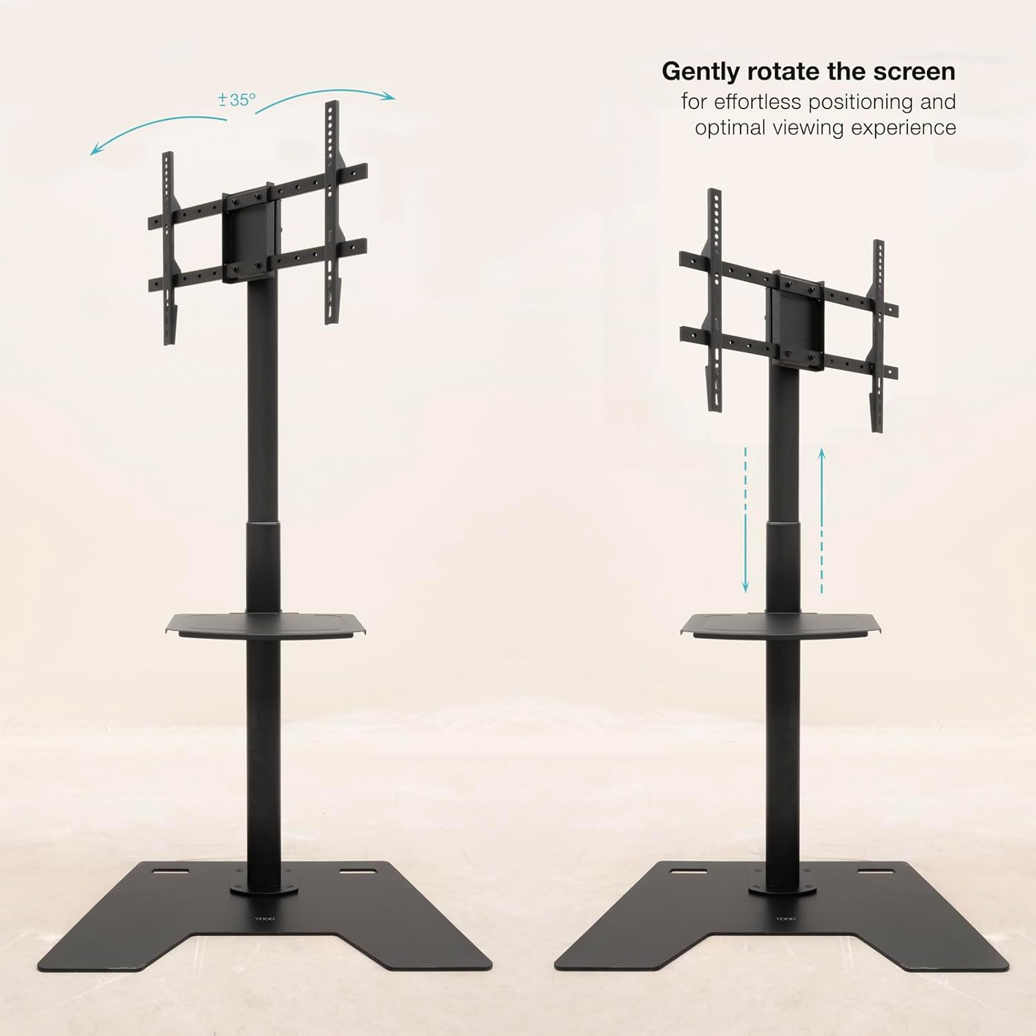 Suporte de Chão Rotativo/Ajustável TooQ FS2284M-B para TV de 37-70"/ até 70kg - Imagem 4