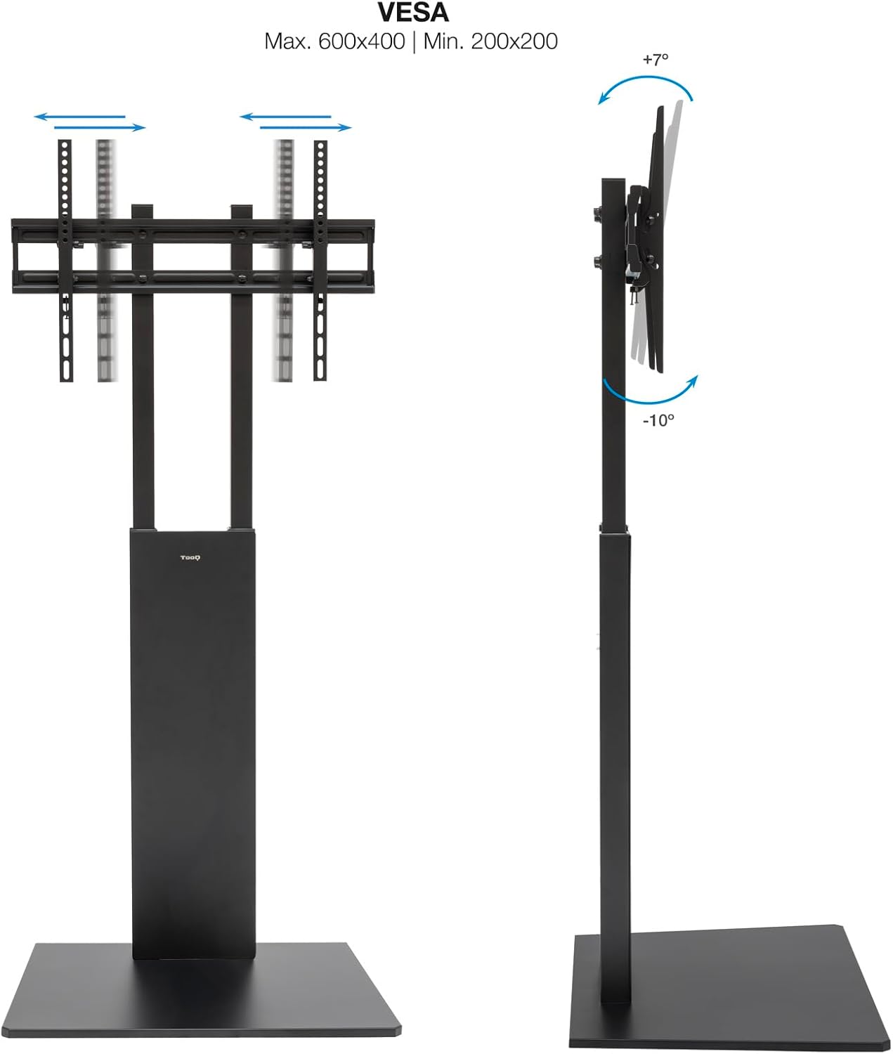 Suporte de Chão Inclinável TooQ FS2288M-B para TV de 32-85"/ até 40kg - Imagem 3