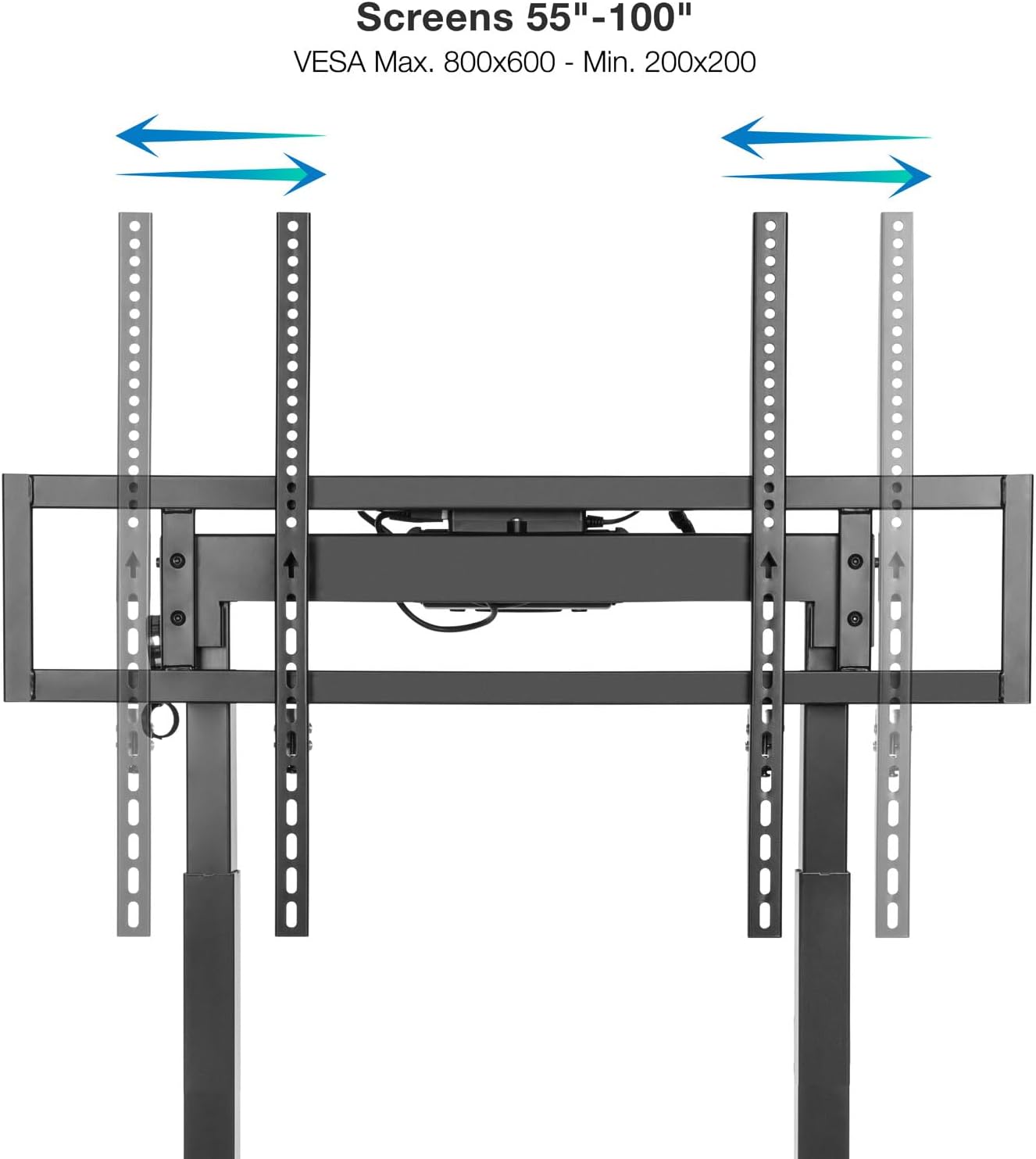 Suporte de Chão Elétrico com Rodas TooQ FSM02-B para TV 55-100"/ até 120kg - Imagem 3