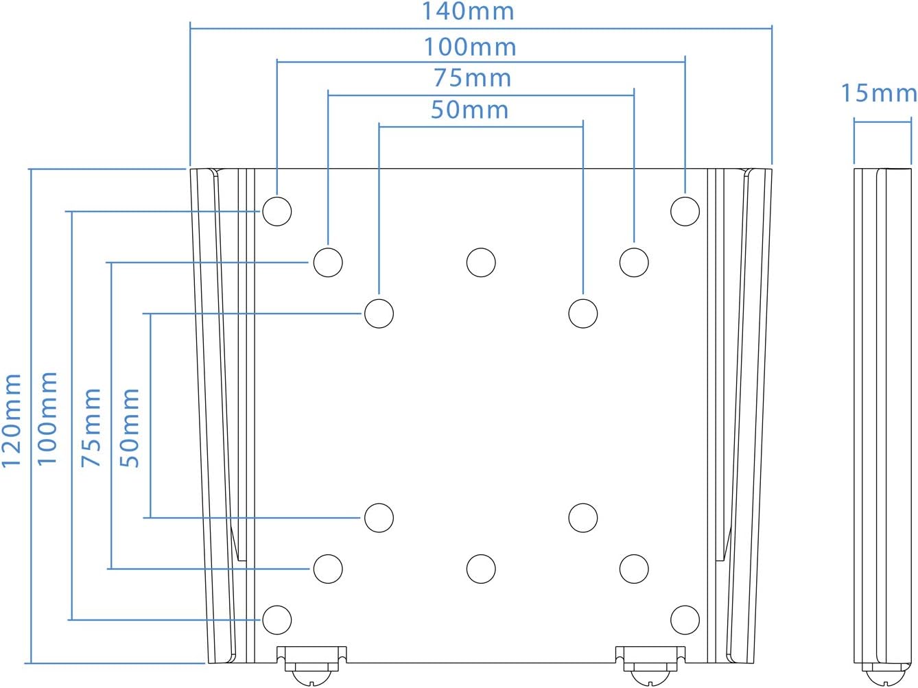 Suporte de Parede Fixo TooQ LP1023F-B para TV de 13-27" / Até 30kg - Imagem 7