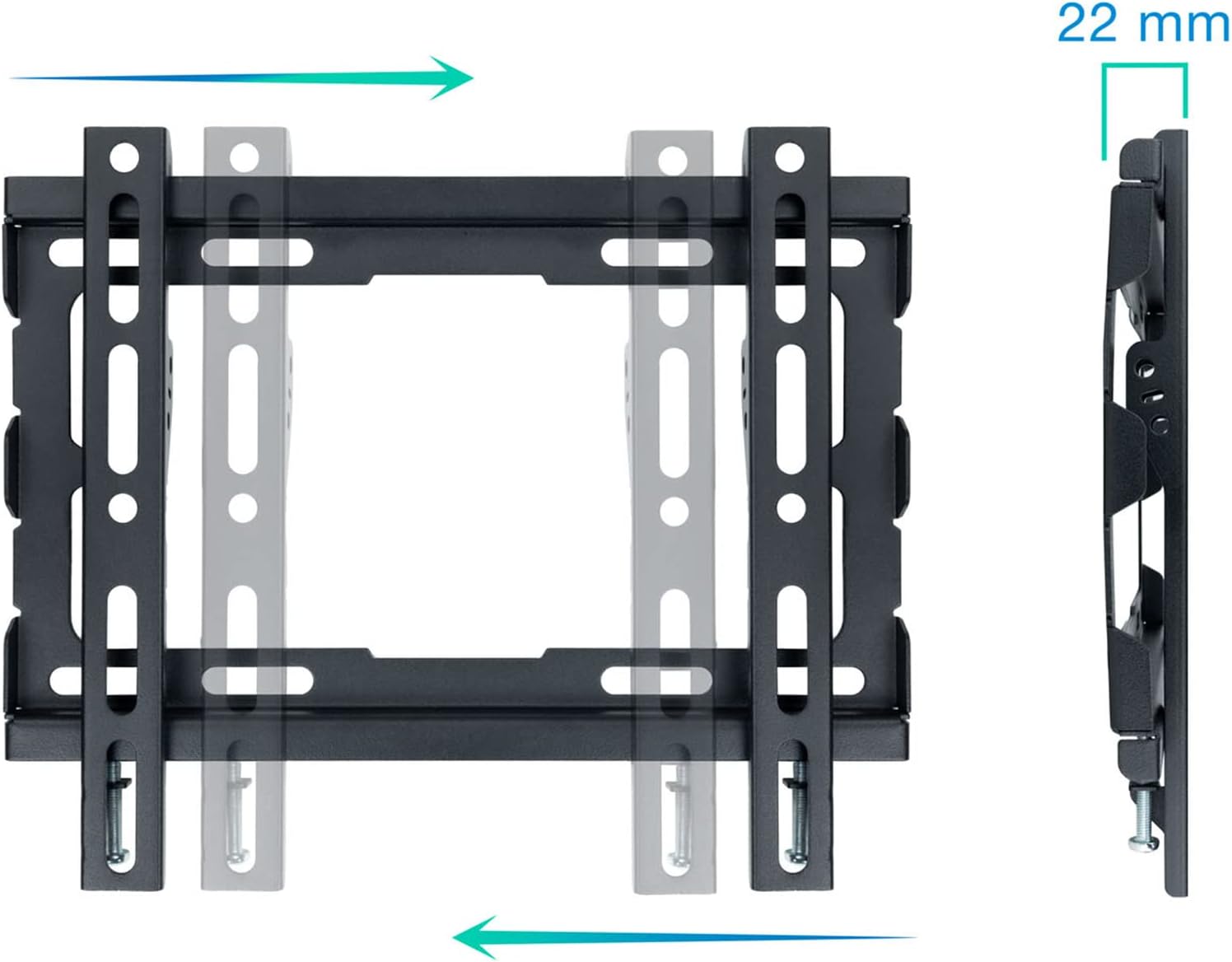 Suporte de Parede Fixo TooQ LP1043F-B para TV de 23-43"/ até 45kg - Imagem 3