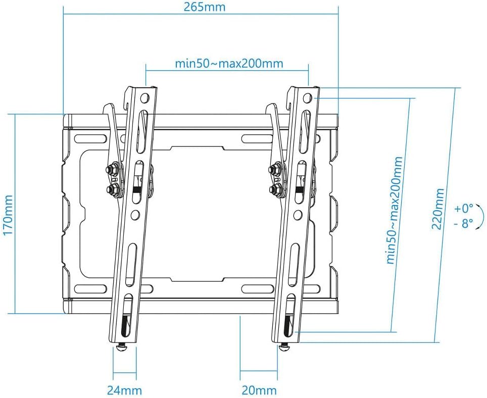 Suporte de Parede Inclinável TooQ LP1044T-B para TV de 23-43"/ até 45kg - Imagem 2