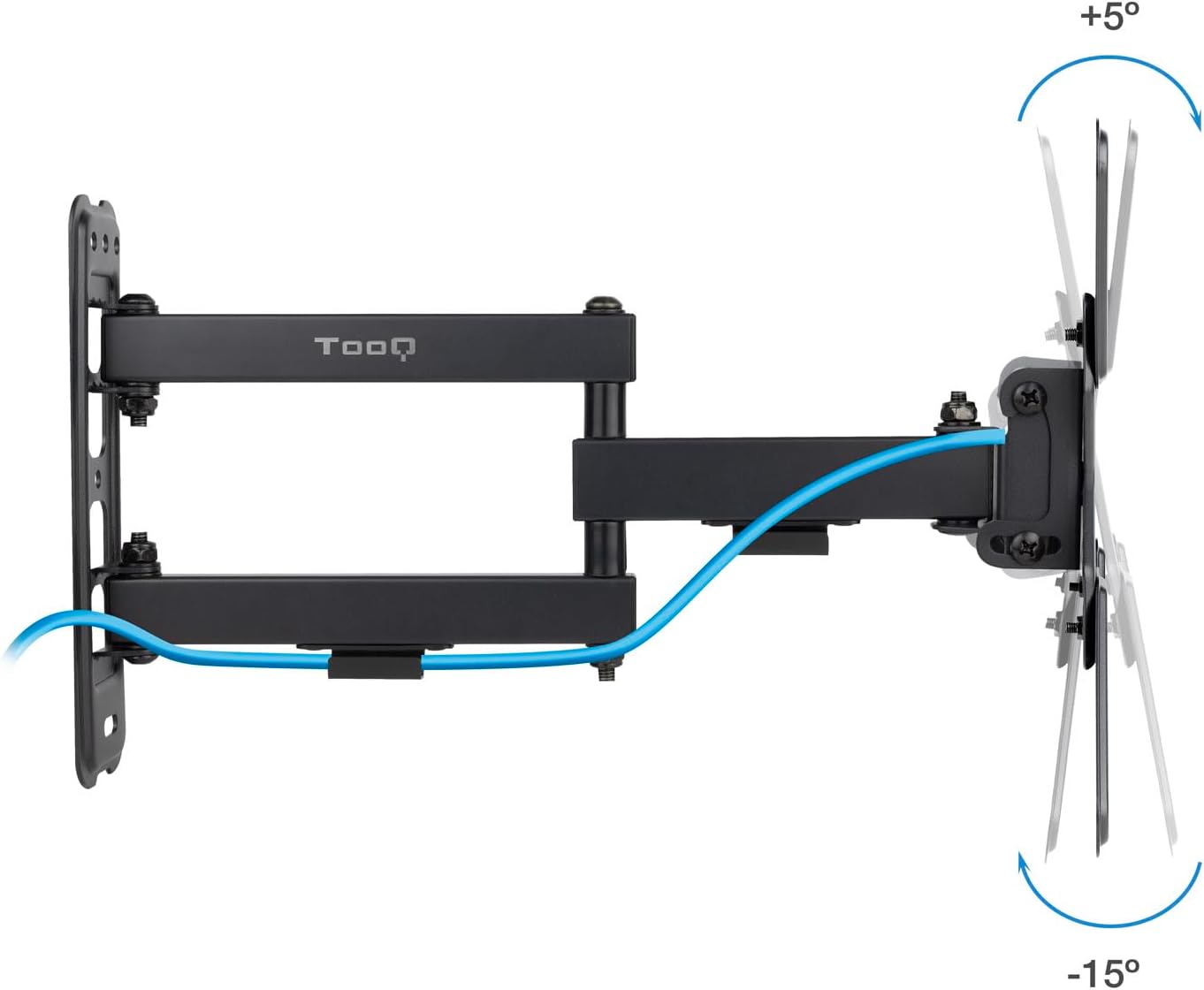 Suporte de Parede Extensível/ Giratório/ Inclinável TooQ LP1345TN-B para TV de 13-43"/ até 20kg - Imagem 3