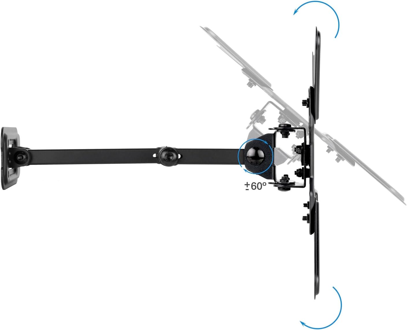 Suporte de Parede Extensível/ Giratório/ Inclinável TooQ LP1345TN-B para TV de 13-43"/ até 20kg - Imagem 4