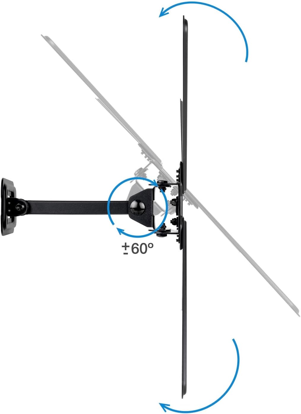 Suporte de Parede Extensível/ Giratório/ Inclinável TooQ LP1355TN-B para TV de 13-55"/ até 25kg - Imagem 4