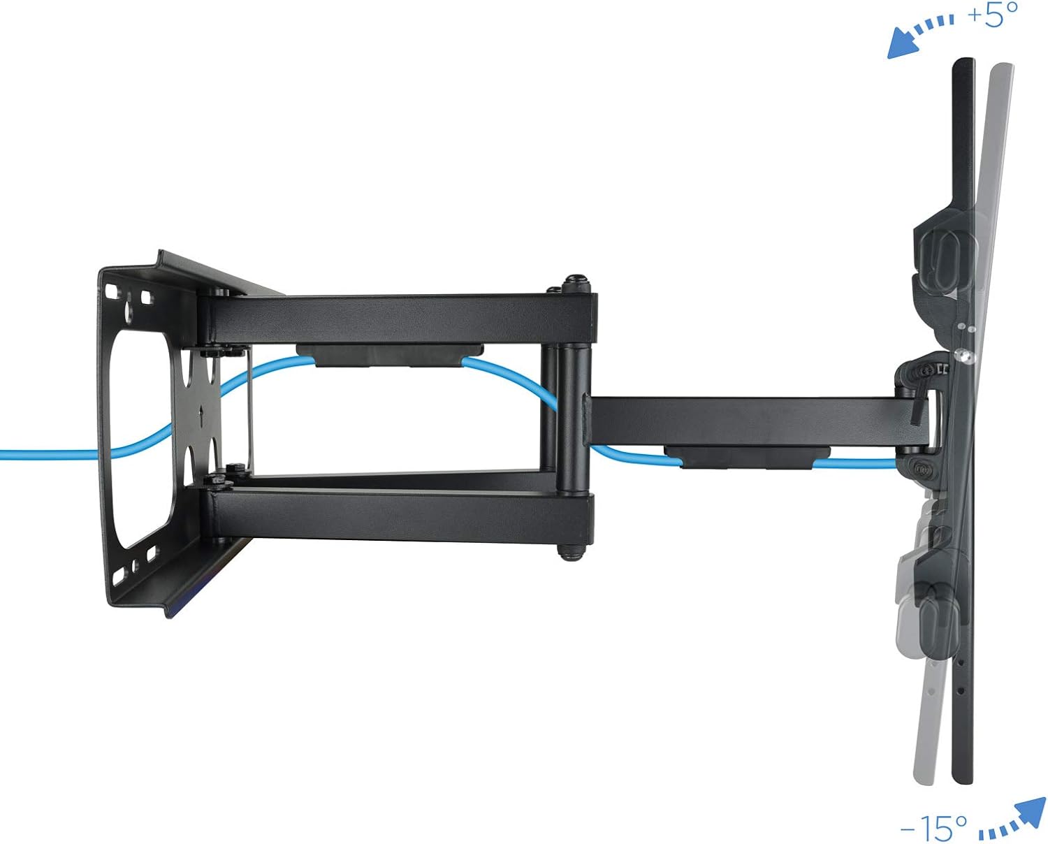 Apoio de Parede Rotativo/ Inclinável/ Nivelável TooQ LP3790TN-B para TV de 43-90"/ até 75kg - Imagem 4