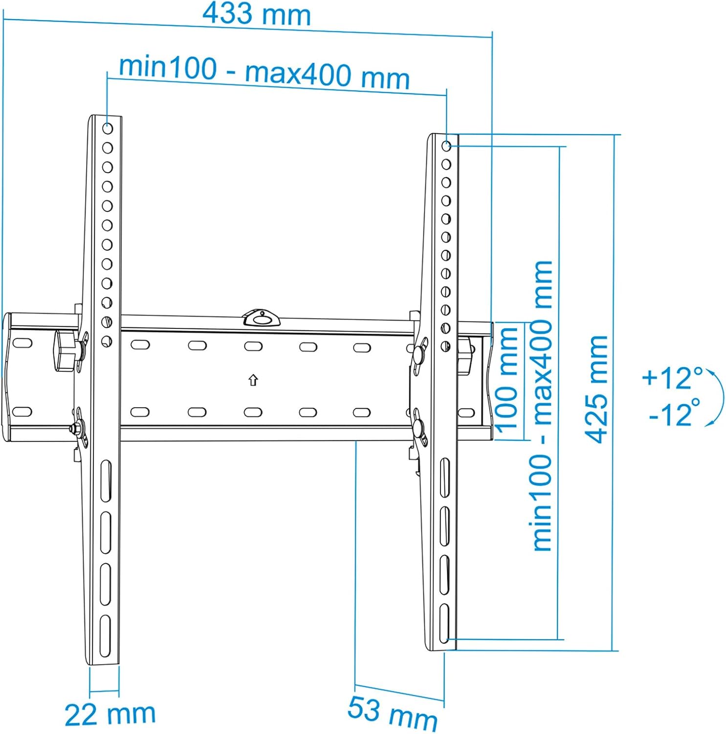 Suporte de Parede Fixo / Inclinável TooQ LP4255T-B para TV de 32-55"/ até 40kg - Imagem 2