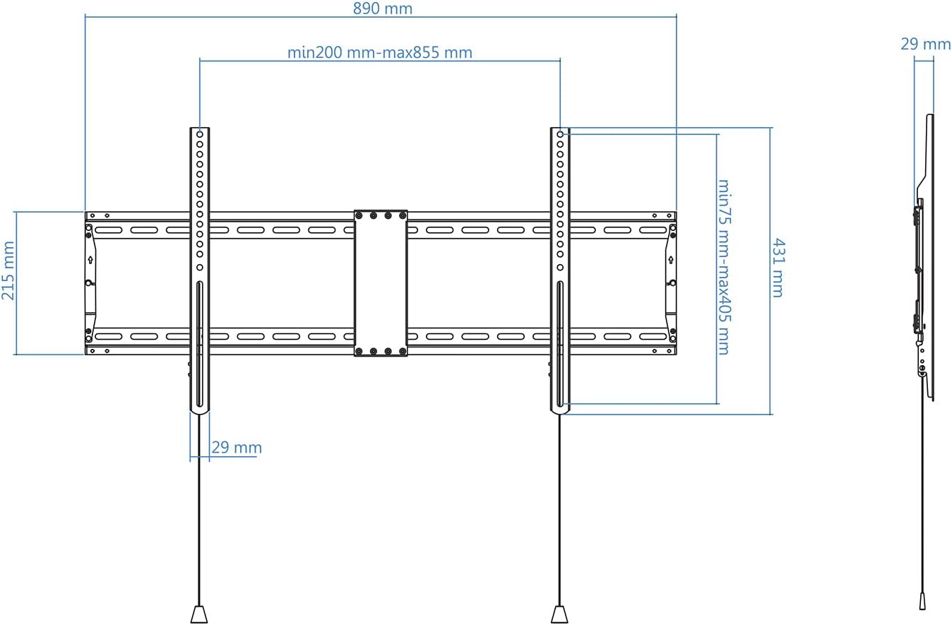 Suporte de Parede Fixo TooQ LP4390F-B para TV de 43-90"/ até 70kg - Imagem 7