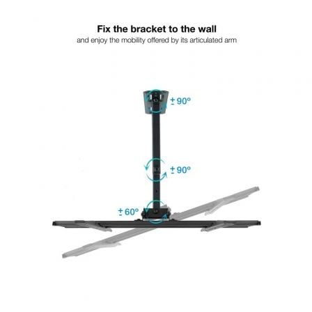 Suporte de Parede Giratório/ Inclinável/ Nivelável TooQ LP7843TN-B para TV de 32-55"/ até 35kg - Imagem 3