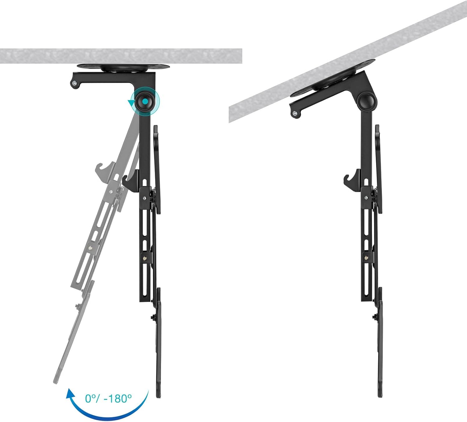 Suporte de Teto Giratório/ Inclinável TooQ LPCE1123TSLI-B para TV de 23-55"/ até 20kg - Imagem 3