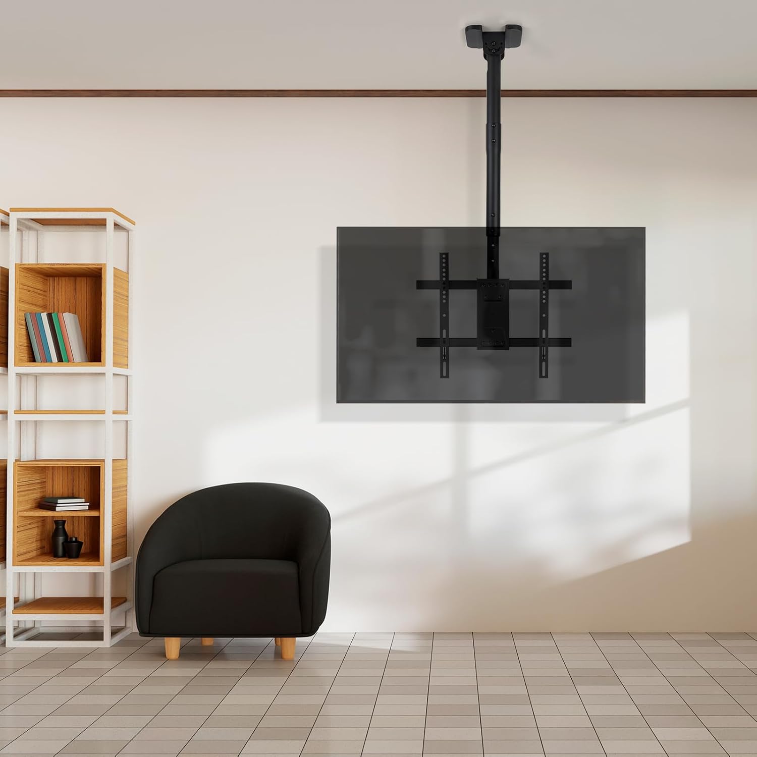 Suporte de Teto Giratório/ Inclinável/ Nivelável TooQ LPCE1175TSLI-B para TV de 32-75"/ até 60kg - Imagem 6