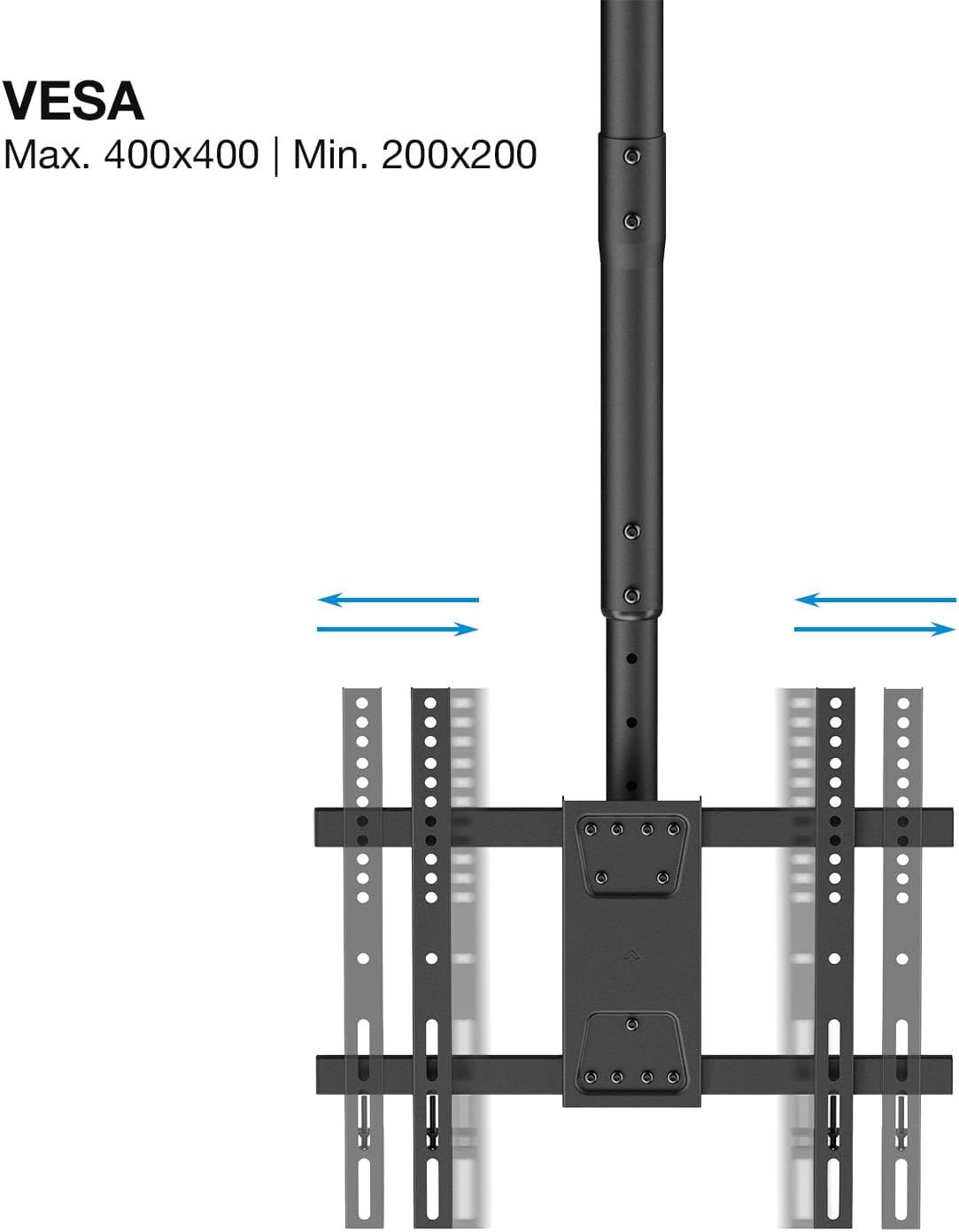 Suporte de Teto Giratório/ Inclinável/ Nivelável TooQ LPCE1175TSLI-B para TV de 32-75"/ até 60kg - Imagem 3