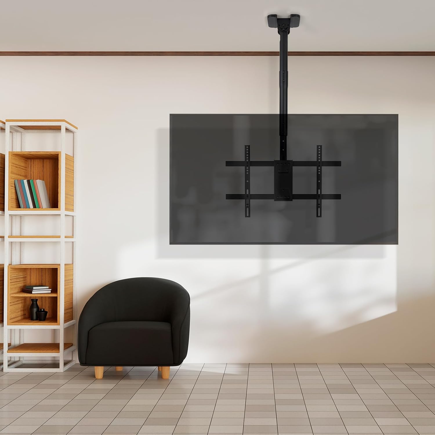 Suporte de Teto Rotativo/ Inclinável/ Nivelável TooQ LPCE1186TSLI-B para TV de 43-86"/ até 60kg - Imagem 6