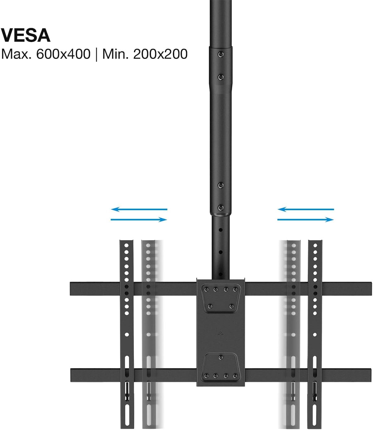 Suporte de Teto Rotativo/ Inclinável/ Nivelável TooQ LPCE1186TSLI-B para TV de 43-86"/ até 60kg - Imagem 3
