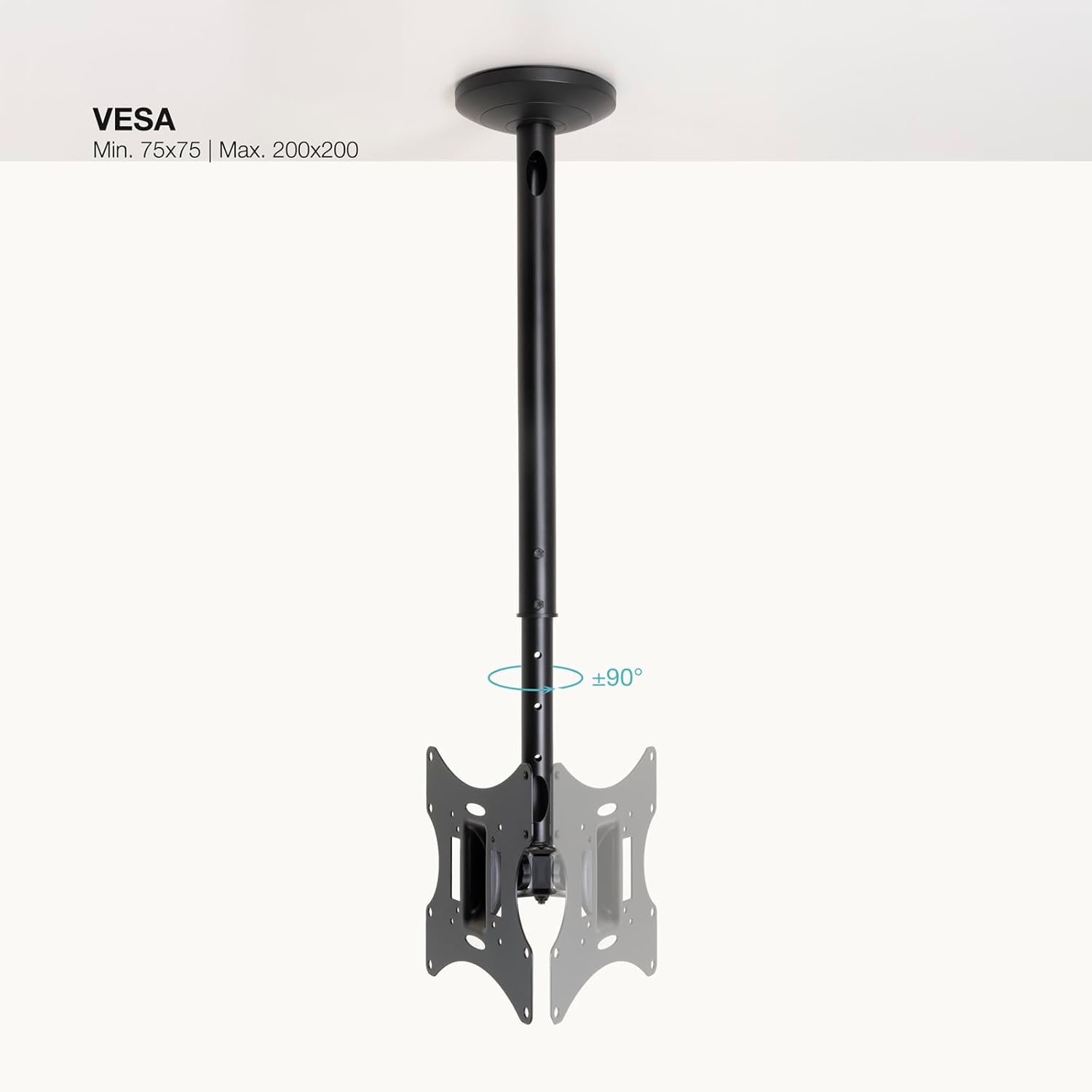 Suporte de Techo Giratório/ Inclinável/ Nivelável TooQ LPCE2301TSLI-B para TV de 23-42"/ até 30kg - Imagem 3