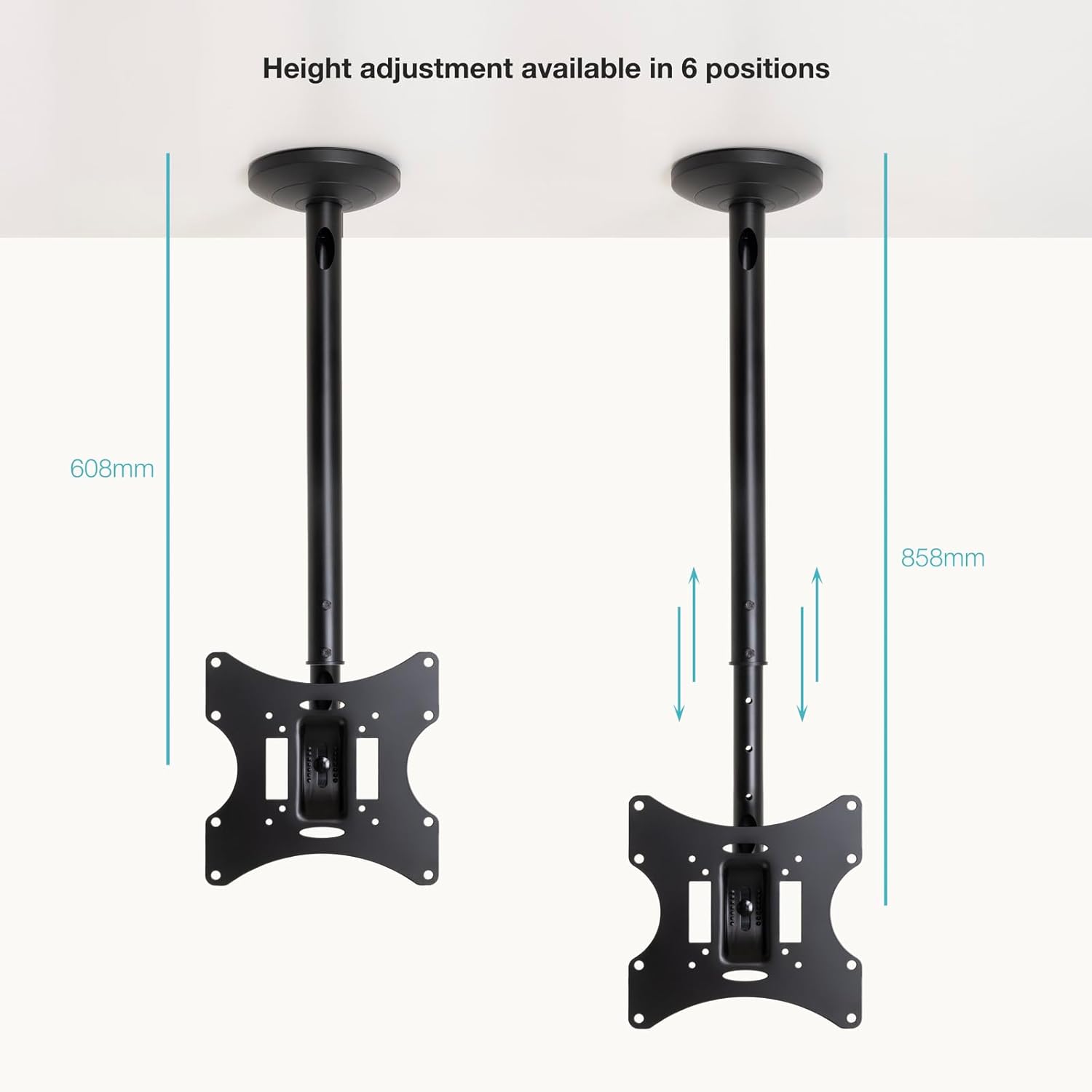 Suporte de Techo Giratório/ Inclinável/ Nivelável TooQ LPCE2301TSLI-B para TV de 23-42"/ até 30kg - Imagem 4