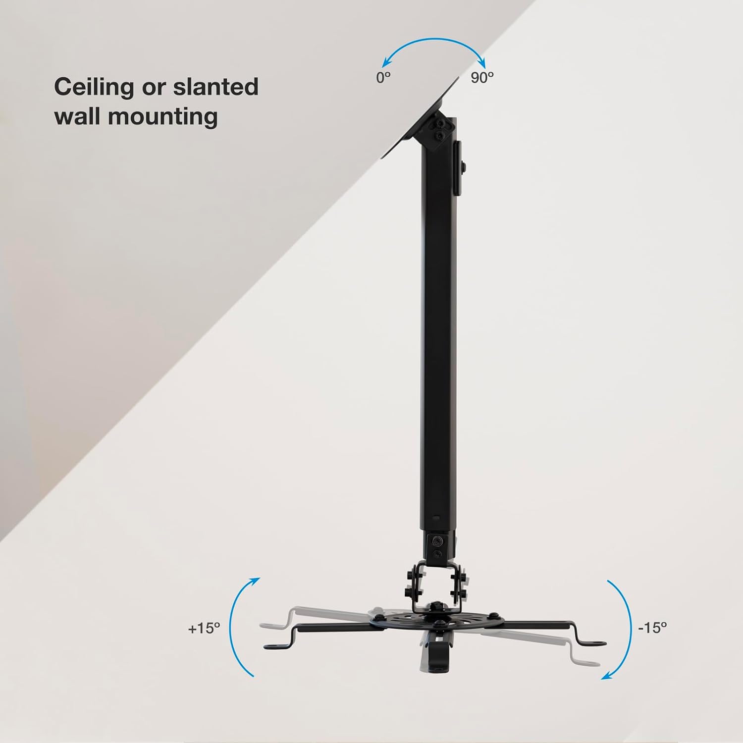 Suporte de Teto para Projetor TooQ PJ3030TN-B/ Inclinável-Rotativo-Nivelável/ até 20kg - Imagem 3