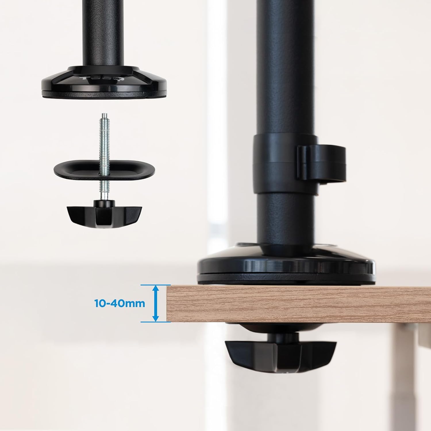Suporte de Mesa para 2 Monitores, POS, Impressora, Terminal e Leitor TooQ TQPM0002/ Giratório/ Inclinável/ até 9kg - Imagem 7