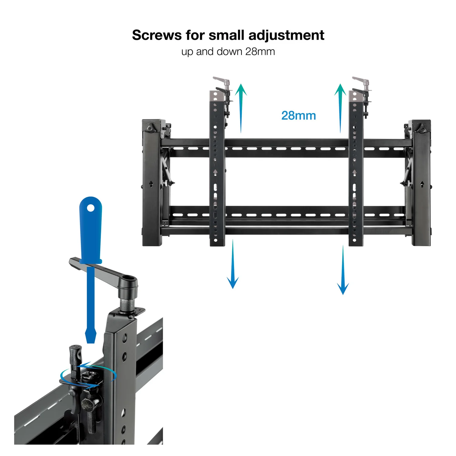 Suporte de Parede Tooq TQVW5470T para Videowall Inclinável 54" a 70" até 70kg VESA 800x400 Preto - Imagem 7