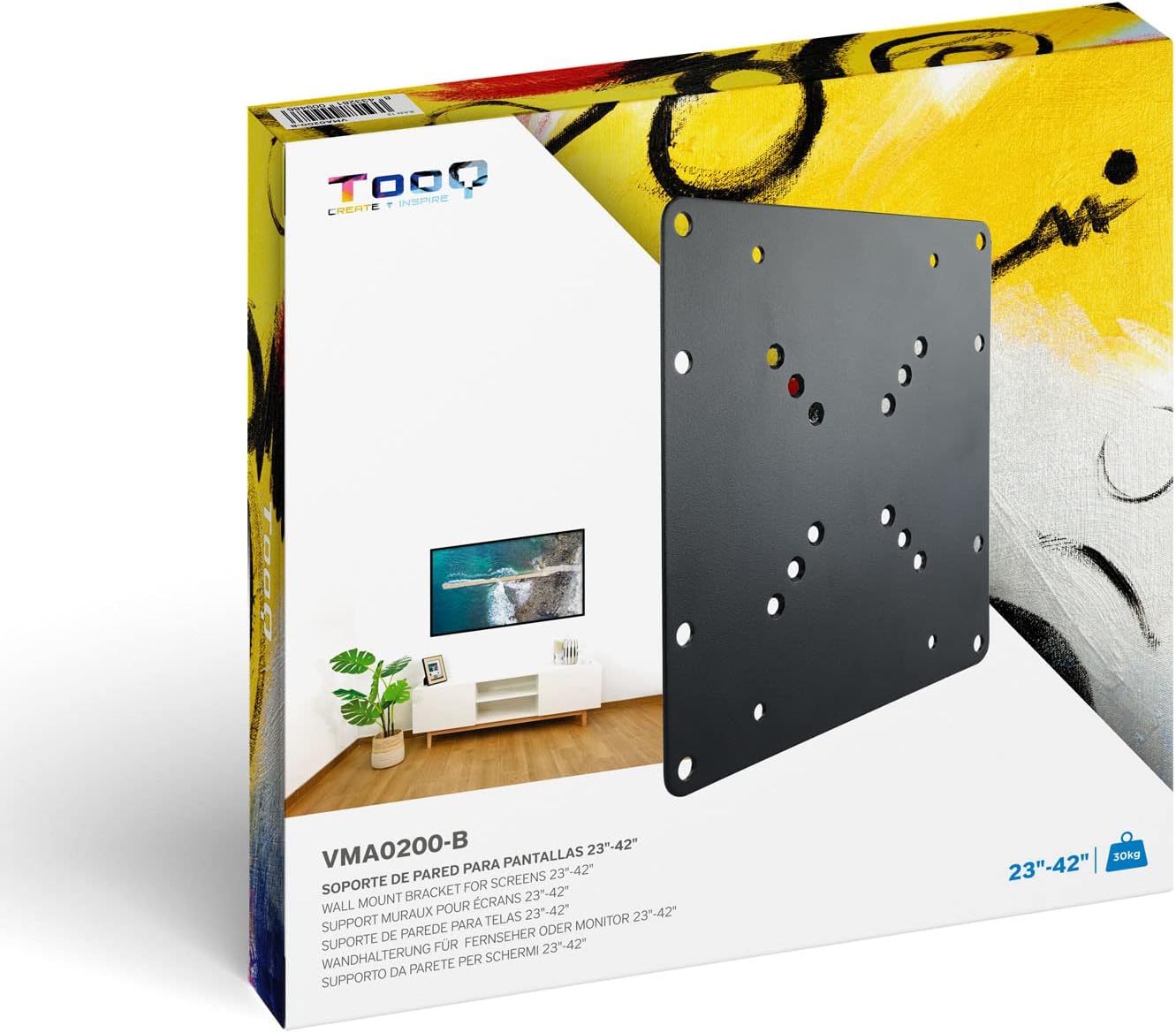 Suporte VESA 200x200 TooQ VMA0200-B para TV de 23-42"/ até 30kg - Imagem 6
