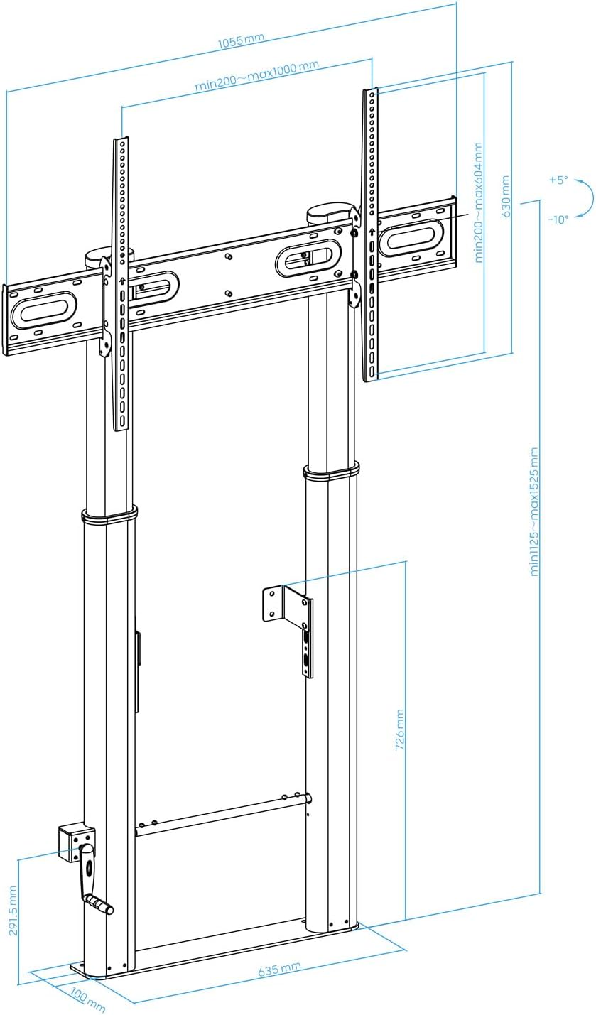 Suporte de Parede Fixo/ Chão TooQ LOTTUS FS2290HM-B para TV de 55-100"/ até 100kg - Imagem 9