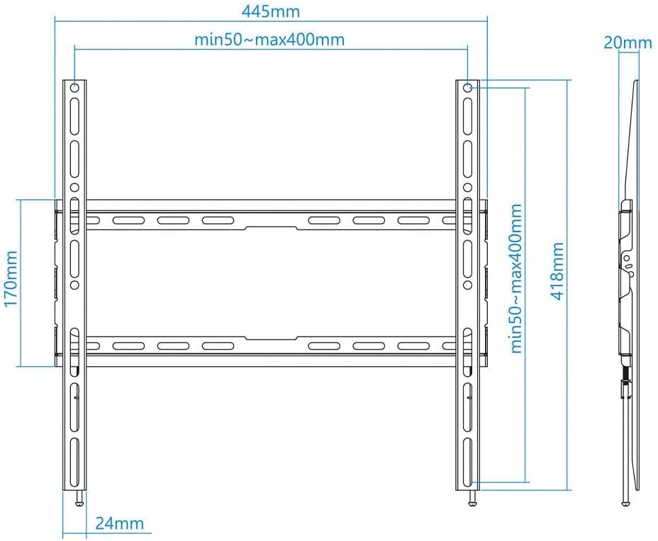 Suporte de Parede Fixo TooQ LP1070F-B para TV de 32-70"/ até 45kg - Imagem 6
