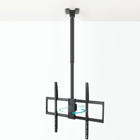 Suporte de Teto TooQ LPCE11100TSLI-B para TV 50" a 100" até 80kg VESA 800x600 Giratório Inclinável Preto - Imagem 5