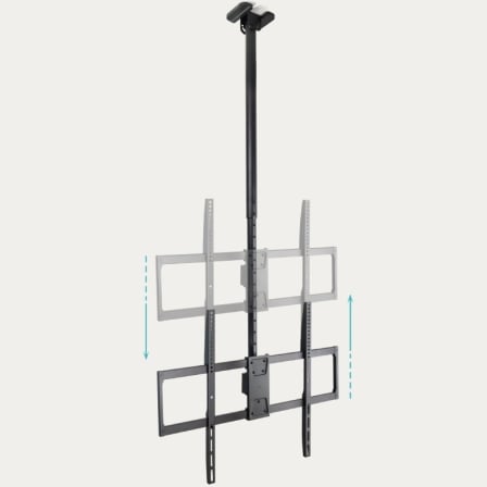 Suporte de Teto TooQ LPCE11100TSLI-B para TV 50" a 100" até 80kg VESA 800x600 Giratório Inclinável Preto - Imagem 4