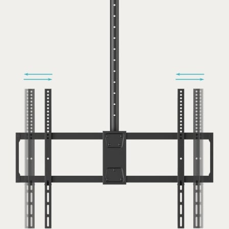 Suporte de Teto TooQ LPCE11100TSLI-B para TV 50" a 100" até 80kg VESA 800x600 Giratório Inclinável Preto - Imagem 3