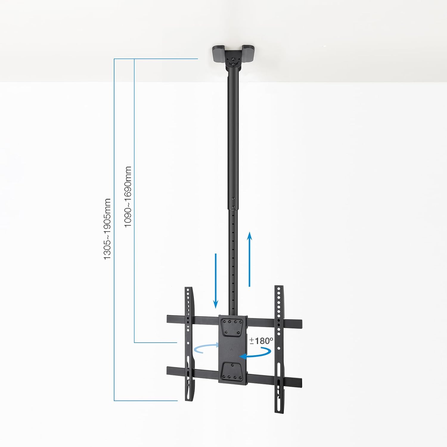 Suporte de Teto Giratório/ Inclinável/ Nivelável TooQ LPCE1175TSLI-XL-B para TV de 32-75"/ até 60kg - Imagem 4